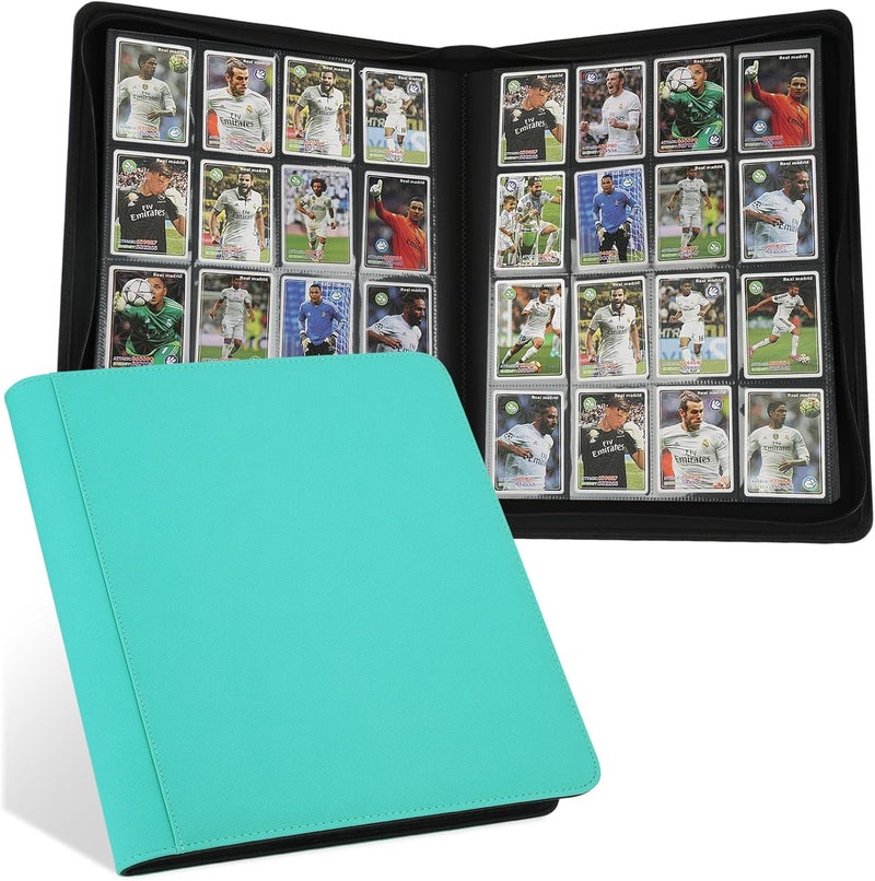 GERMUN Trading Card Binder 16 Pocket, 1024 Pockets Card Binders, Card Collection Binder, Card Album Folder for MTG, TCG, Sports Cards, Game Cards (Lake Blue) - Image 1